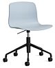 HAY About a Chair AAC50 gasveer bureaustoel - zwart onderstel-Slate Blue