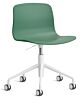 HAY About a Chair AAC50 gasveer bureaustoel - wit onderstel-Teal Green
