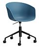 HAY About a Chair AAC52 gasveer bureaustoel - Zwart onderstel-Azure blue