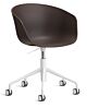 HAY About a Chair AAC52 gasveer bureaustoel - Wit onderstel-Raisin