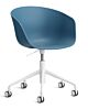 HAY About a Chair AAC52 gasveer bureaustoel - Wit onderstel-Azure blue