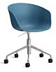 HAY About a Chair AAC52 gasveer bureaustoel - Chrome onderstel-Azure blue