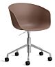 HAY About a Chair AAC52 gasveer bureaustoel - Chrome onderstel-Soft Brick