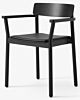 &tradition Betty TK11 stoel - Zwart gelakte essenhout-Noble Aniline Leather Black
