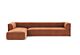 FEST Bolster hoekbank met longchair-Royal - 160 Magnolia-Longchair links