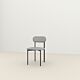 Studio HENK Oblique Chair bekleed zwart frame-Cube Light Grey 60