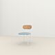 Studio HENK Oblique Chair wit frame-Cube Iceblue 43-Hardwax oil light