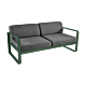 Fermob Bellevie 2-zits loungebank met graphite grey zitkussen-Cedar Green