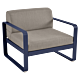 Fermob Bellevie fauteuil met grey taupe zitkussen-Deep Blue