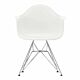 Vitra Eames DAR stoel met verchroomd onderstel-Wit