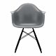Vitra Eames DAW stoel met zwart esdoorn onderstel-Graniet grijs