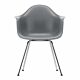 Vitra Eames DAX stoel met verchroomd onderstel-Graniet grijs