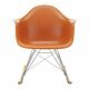 Vitra Eames RAR schommelstoel met verchroomd onderstel-Roest oranje