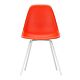 Vitra Eames DSX stoel met wit onderstel-Poppy red