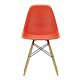 Vitra Eames DSW stoel met esdoorn gelig onderstel-Poppy red