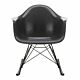 Vitra Eames RAR Fiberglass schommelstoel met zwart onderstel-Elephant Hide Grey-Esdoorn donker