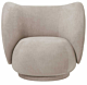 Ferm Living Rico fauteuil stof Brushed-Sand