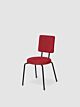 Puik Option Chair stoel-Bordeaux-Ronde zit, vierkante rug