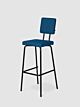Puik Option Barstool barkruk Zithoogte 65 cm-Donker blauw-Vierkante zit, vierkante rug