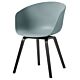 HAY About a Chair AAC22 stoel zwart onderstel- Dusty Blue