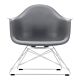 Vitra Eames LAR loungestoel met wit onderstel-Graniet grijs
