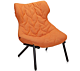 Kartell Foliage stoel-Frame zwart-Trevira oranje