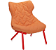 Kartell Foliage stoel-Frame rood-Trevira oranje
