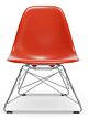 Vitra Eames LSR loungestoel met verchroomd onderstel-Poppy red