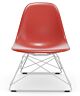 Vitra Eames LSR Fiberglass loungestoel met wit onderstel-Classic Red