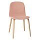 Muuto Visu wood gestoffeerde stoel-Roze