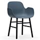 Normann Copenhagen Form Armchair stoel zwart eiken-Blauw
