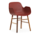 Normann Copenhagen stoel Form armchair noten-Rood