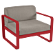Fermob Bellevie fauteuil met grey taupe zitkussen-Poppy