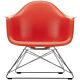 Vitra Eames LAR loungestoel met verchroomd onderstel-Poppy red