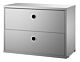 String Chest with Drawers ladekast-58x30x42 cm-Grey