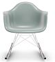 Vitra Eames RAR schommelstoel met wit onderstel-Licht grijs-Esdoorn donker
