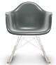 Vitra Eames RAR schommelstoel met wit onderstel-Graniet grijs-Esdoorn goud