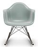 Vitra Eames RAR schommelstoel met zwart onderstel-Licht grijs-Esdoorn donker