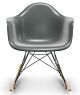 Vitra Eames RAR schommelstoel met zwart onderstel-Graniet grijs-Esdoorn goud