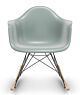 Vitra Eames RAR schommelstoel met zwart onderstel-Licht grijs-Esdoorn goud