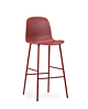 Normann Copenhagen Form Bar Chair barkruk stalen onderstel -Red-Zithoogte 65 cm