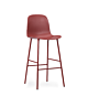 Normann Copenhagen Form Bar Chair barkruk stalen onderstel -Red-Zithoogte 75 cm