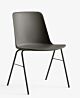 &amp;tradition Rely HW26 stoel zwart onderstel-Stone grey