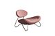 WOUD Meadow lounge stoel-Vidar roze-Brushed stainless steel