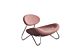 WOUD Meadow lounge stoel-Vidar roze-Chrome-plated steel