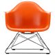 Vitra Eames LAR loungestoel met verchroomd onderstel-Rusty oranje