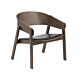 muuto Cover Lounge Chair leren zitting-Stained Dark Brown - Black Refine Leather