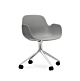 Normann Copenhagen Form Swivel bureaustoel aluminium onderstel-Grey
