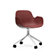 Normann Copenhagen Form Swivel bureaustoel aluminium onderstel-Red
