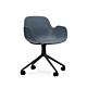 Normann Copenhagen Form Swivel bureaustoel zwart aluminium onderstel-Blue